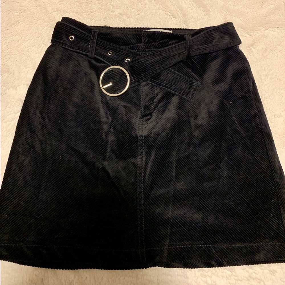 Velvet High-Rise Skirt